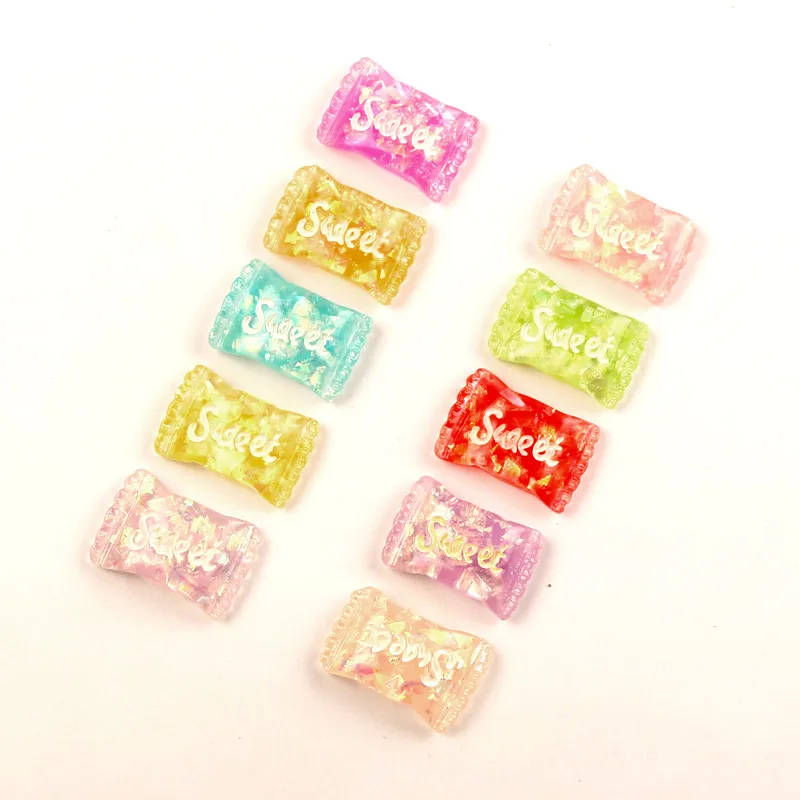 

LF 20Pcs Mixed Resin Bling Sweet Decoration Crafts Flatback Cabochon Kawaii DIY Embellishments For Scrapbooking Accessories
