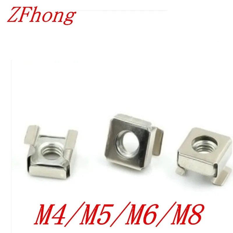 10Pcs M4 M5 M6 M8 Stainless Steel 304 Quartet Floating Nut Cassette Elastic Enclosure Card Cage