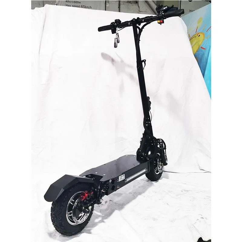  JS 60V2400W Adult Electric Scooter with seat Two motor wheel foldable hoverboard off road tire elec