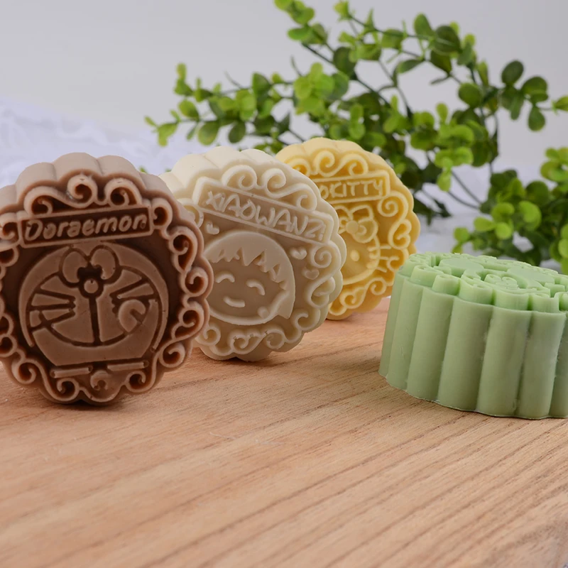Силиконовая форма для мыла Mooncake с рисунком из мультфильма, форма для изготовления мыла ручной работы, принадлежности для украшения торта, инструменты