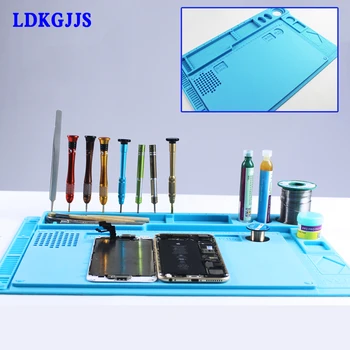 

Anti-static Heat-resistant Soldering Mat Silicone Insulation Mat BGA Soldering Station Desk Mat Electronic Repair Tools Kit