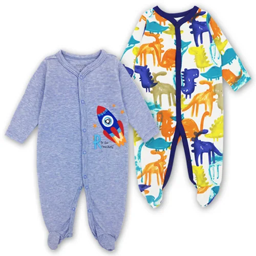 Комбинезоны для новорожденных; одежда для маленьких девочек; пижамы для малышей 3, 6, 9, 12 месяцев; комбинезоны с длинными рукавами для маленьких мальчиков - Цвет: Лаванда
