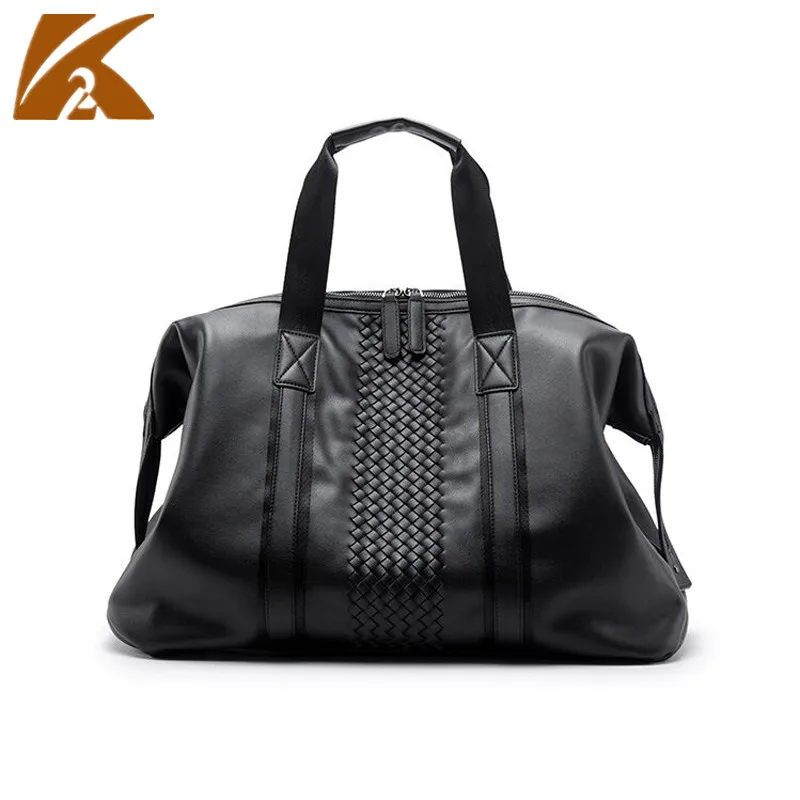 

KVKY 2018 Man Large Capacity Tote Hand Bags Famous Brands Designer Travel Shoulder Bag Messenger Bags Men Leather Handbags Black