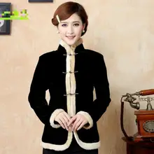 Зимнее Новое Женское плотное пальто бархатная хлопковая стеганая куртка черная однотонная Улучшенная верхняя одежда теплая Модная женская верхняя одежда 4XL 4XL