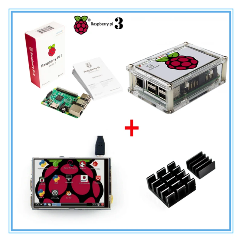 New Arrival Raspberry Pi 3 Model B 3 5 Inch Raspberry LCD TFT Acrylic Case Heat