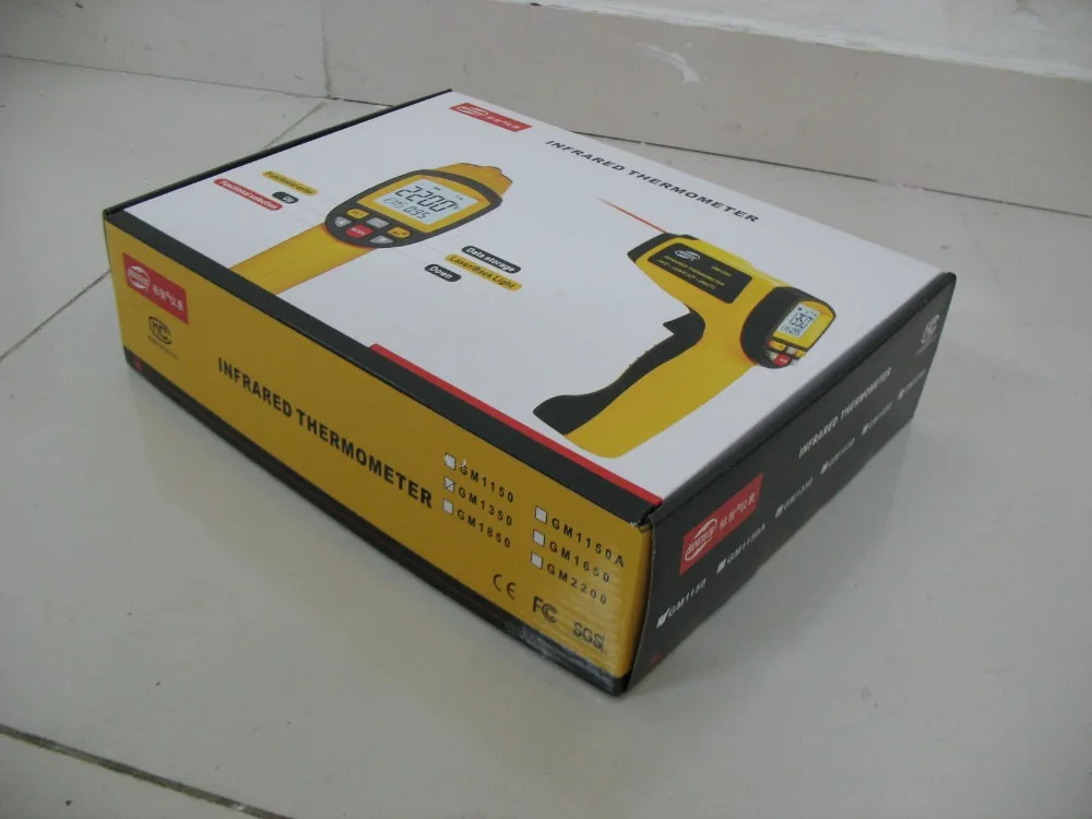 

GM1350 Non-Contact 50:1 LCD display IR Infrared Digital Temperature Gun Thermometer -18~1350C (0~2462F) 0.1~1.00 adjustable