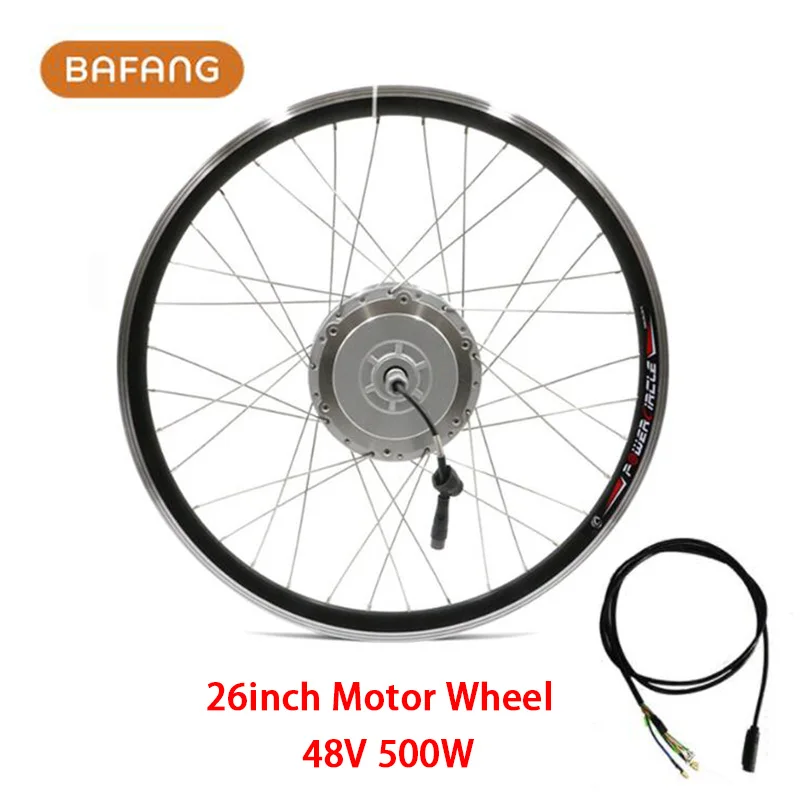 BAFANG 36V 48V Electric Wheel Motor 250W 350W 500W 8FUN Front Brushless Hub Motor For Electric Bicycle e bike Kit Free Shipping - Цвет: 26inch 48V 500W