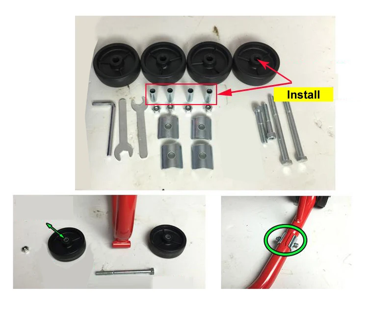 HZYEYO полный набор передних колес и задних колес опорное колесико для стойки авто Aheel опорная рама инструмент для ремонта шин