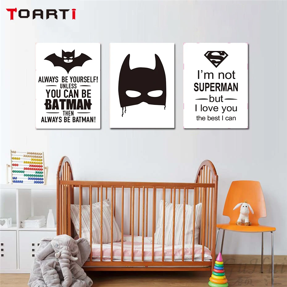 

Superhero Canvas Painting Poster&Print For Kids Bedroom Home Decor Modular Wall Picture Art Murals Cartoon Children Spray Poster