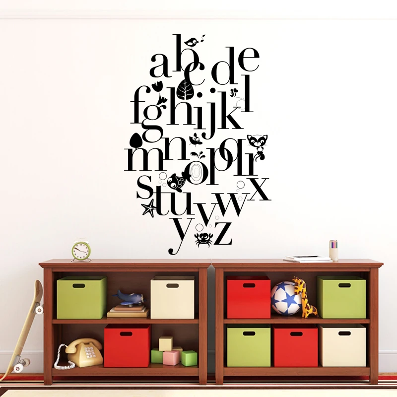 Kucada Creative Children S Room Diy Art Wall Stickers Home Kucada Creative Children S Room Diy Art Wall Stickers Home Decoration Vinyl Wallpaper Fun Letters Teaching Jg1671 In From Garden On
