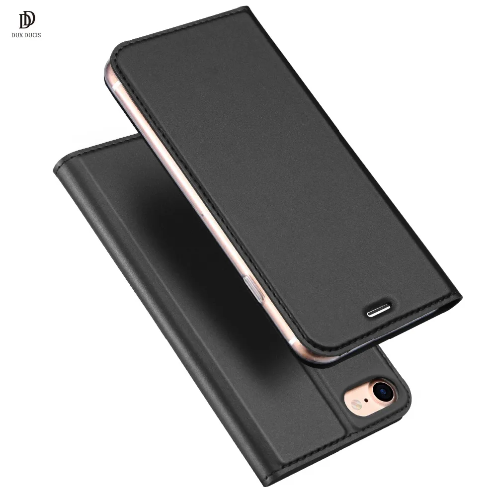 

DUX DUCIS Leather Flip Case for iphone 7 8 business Wallet Capas Book phone Cover case for iphone 7 plus 8 plus protective case