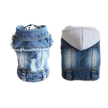 

Best Selling 2018 Spring Summer Dog Clothes Cool Cowboy Pet Dog Jacket New Denim Vest Goods for Small Dogs Chihuahua 10E