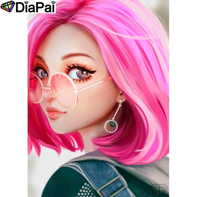 

Алмазная живопись "мультяшная красавица", квадратная/круглая вышивка крестиком, 3D декор, диапай 100% A19168