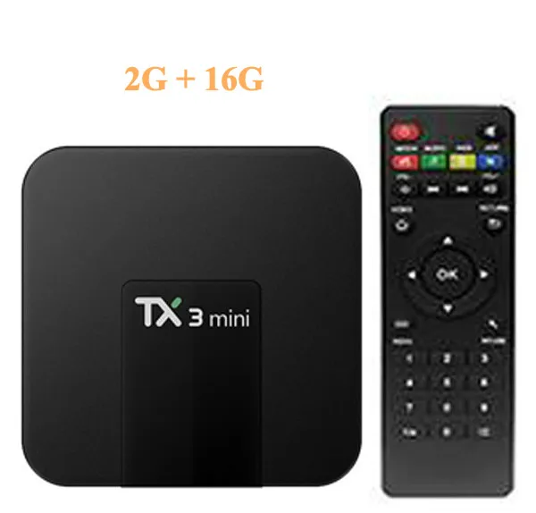 TX3 Мини Android 7,1 tv BOX Ram 1 Гб Rom 2 Гб 16 Гб Amlogic S905W четырехъядерный H.265 4K с трансляцией по Wi-Fi медиаплеер IP tv Box - Цвет: 2G 16G