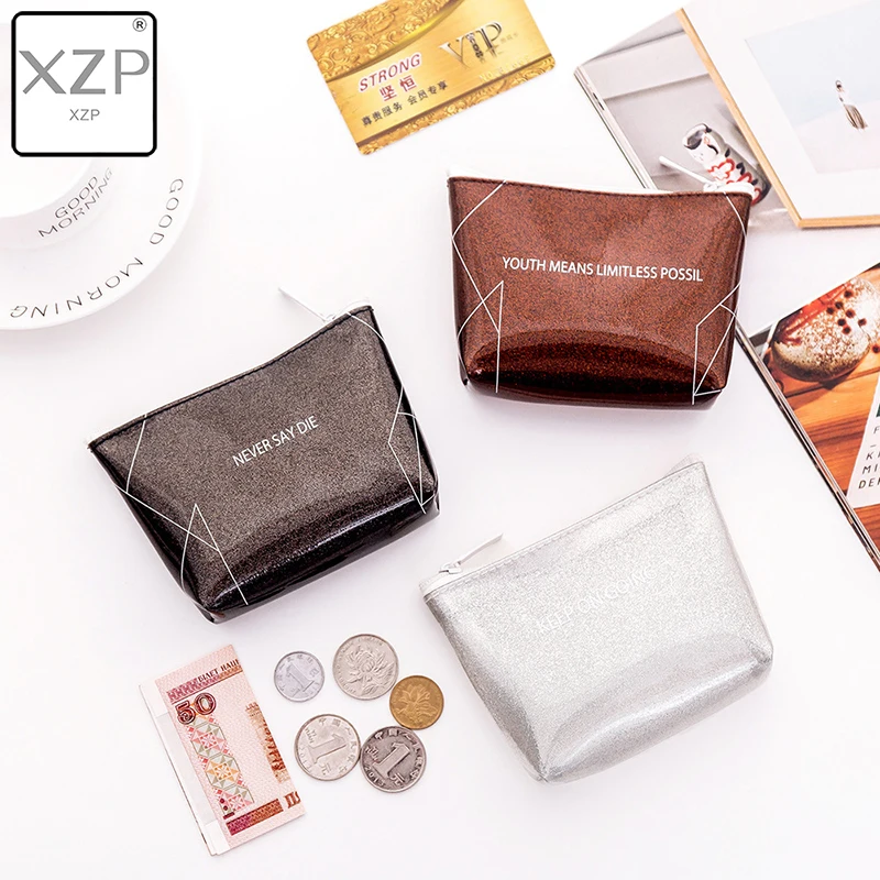 

XZP 2019 Women Men Lady Kids Coin Purses Wallet PVC Lady Small Mini Coin Pouch Zipper Money Key Earphone Line Coin Holder Purse