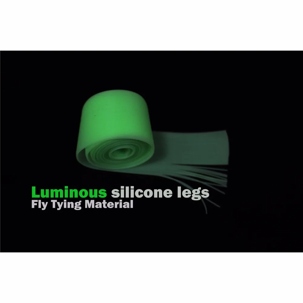 Tigofly 1m Světlé zelené silikonové sukně kulatý válec 0,7 mm záře DIY Spinner návnada Squid gumové vlákno Fly vázací materiály