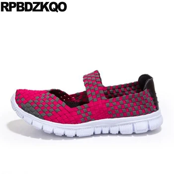 

breathable 2018 lightweight woven elastic shoes flats summer comfortable slip on china round toe cheap chinese women ladies