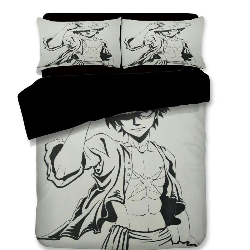 

Cool One Piece Anime Character Duvet Cover Twin Full Queen Super King Single Double Size Bedding for Teen Boys or Adults
