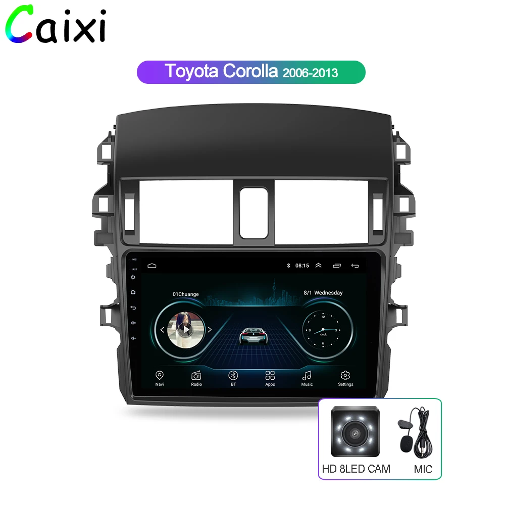 

Car android 8.1 2Din Radio Multimedia Player For Toyota Corolla E140/150 2007 2008 2009 2010 2011 2012 2013 2014 - 2016 RAM 2G