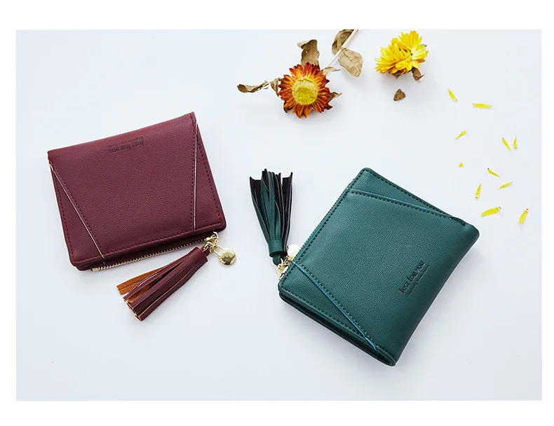 Новый для женщин короткие бумажник простой стиль ежедневные клатчи модные ленточки лоскутное карман для монет карточка держател