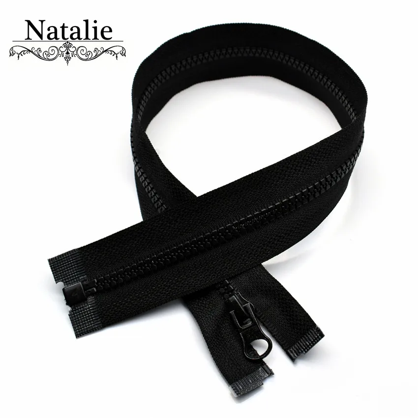 

2pcs 35cm 3# Black Resin Zipper Down Jacket Overcoat Zipper Open end Zipper Clothing Accessories handmake sewing tools ZR-001