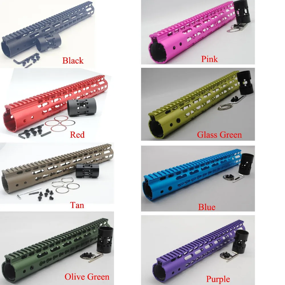 TriRock 13.5'' inch Keymod Handguard Rail Free Float Rail Mount Systems Ultralight 9 colors For AR-15 / M4 / M16 .223/5.56 Rifle TriRock 13.5'' inch Keymod Handguard Rail Free Float Rail Mount Systems Ultralight 9 colors For AR-15 / M4 / M16 .223/5.56 Rifle
