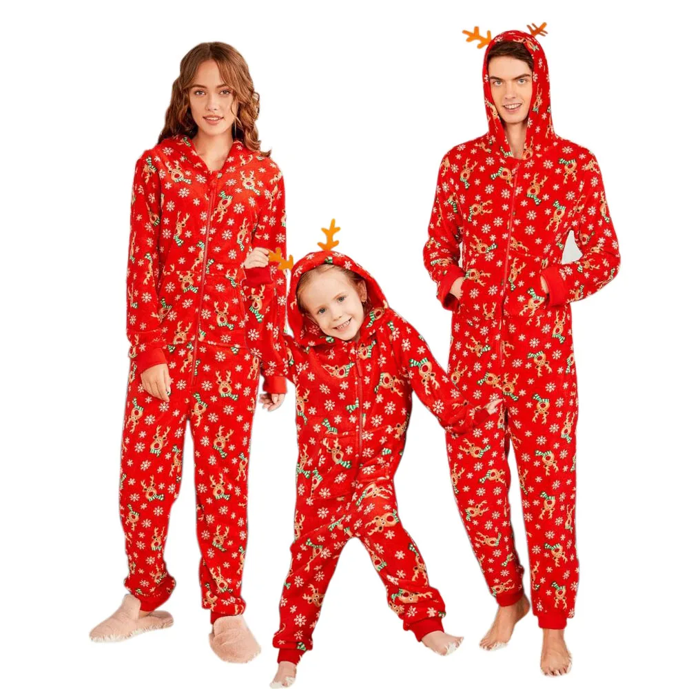 

ZOGAA Parent-child Onesie Jumpsuit Xmas Family Matching Outfits Long Sleeve Adult Baby Bodysuit matching christmas pajamas