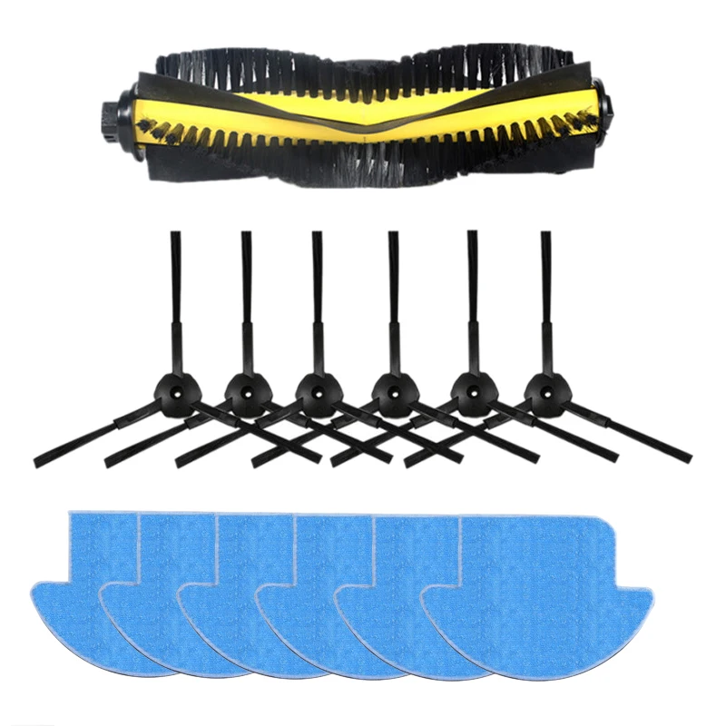 Best Sell New 13Pcs/Set Robot Vacuum Cleaner Parts Kit - Main Brushx1+mop Clothsx6+Side Brushx6 For ILIFE v7s Pro  Бытовая