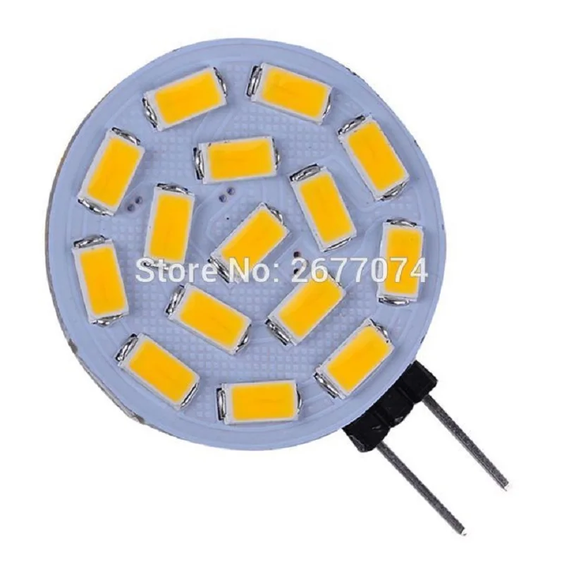 

G4 15LED SMD5730 600-700LM Warm White/White Decorative DC12V LED Bi-pin Lights 5PCS JTFL144-1