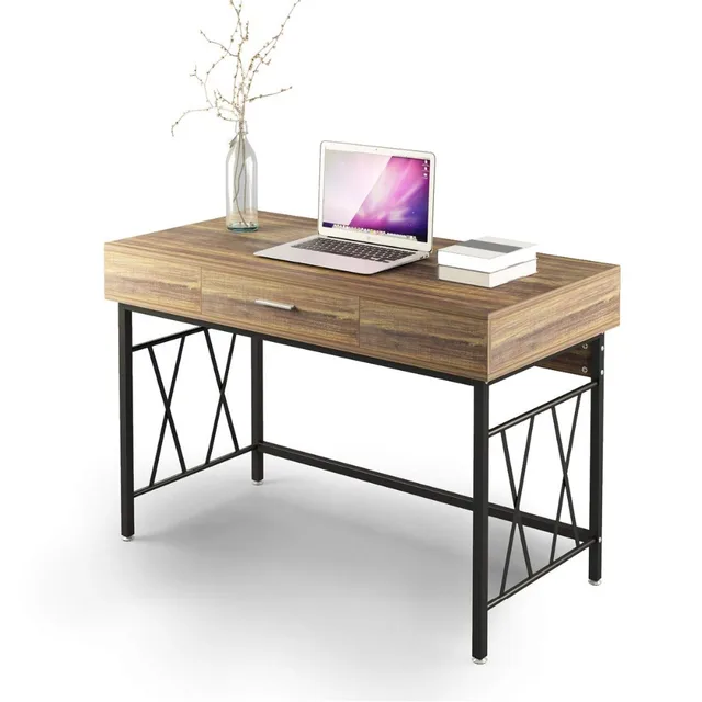 Us 139 99 30 Off 120cm Writing Desk Office Workstation Table For Home Study Room Computer With Drawer 47 In Console Tables From