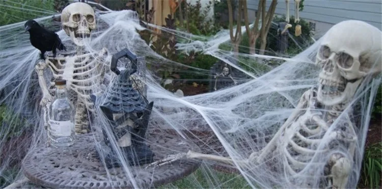 2015 halloween scary party scene props white stretchy cobweb spider web horror halloween decoration for bar haunted house on aliexpresscom alibaba group