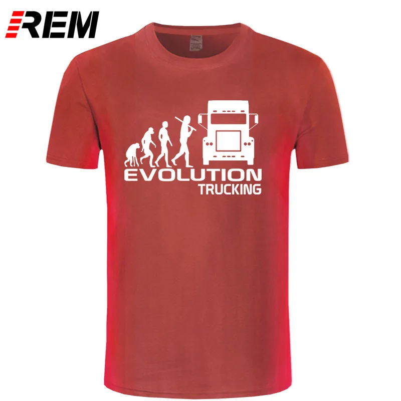 REM marca ropa evolución camiones CAB driver regalos camiseta divertida hombres algodón corto manga camiseta REM marca ropa evolución camiones CAB driver regalos camiseta divertida hombres algodón corto manga camiseta