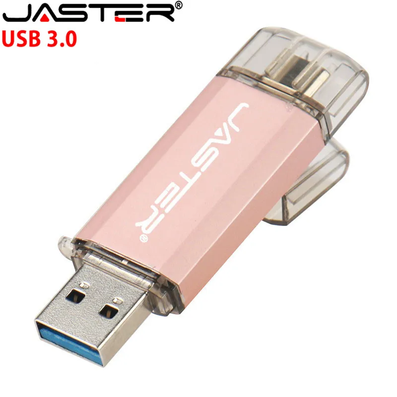 

JASTER USB 3.0 customer LOGO Type-C usb flash drive 64GB Metal Custom Pen Drive 32GB memory Stick 16GB for Phones Micro stick