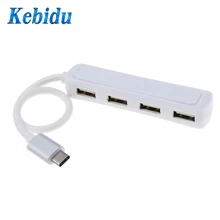 Kebidu Тип c док-станция USB 3,1 к USB 2,0 4 Порты и разъёмы Разъем разветвитель адаптер для ПК, ноутбука, настольного компьютера, ноутбука Macbook Pro телефон планшет Новые