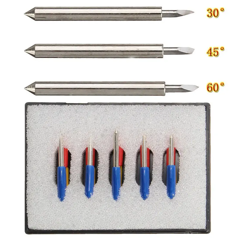 Новые 15 шт. 30/45/60 градусов Roland GCC режущий плоттер виниловый Ножи лезвия 25x2 мм Лучшая цена