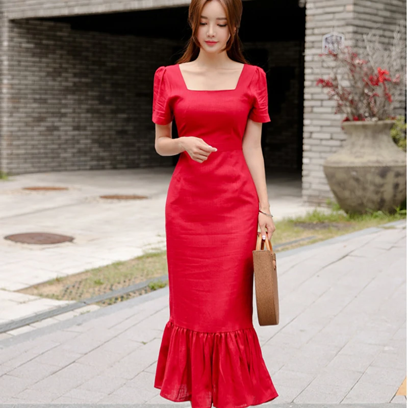 Boho платья женские сексуальные с квадратным воротником короткие бантом бутон Vestido