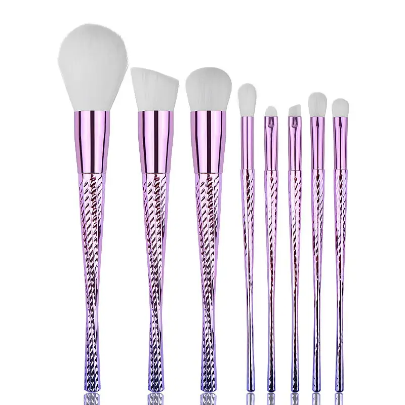 

8pcs Pink Makeup Brushes Set Professional Purple White Bristle Set Pro EyeShadow Foundation Powder Brush Set Kits
