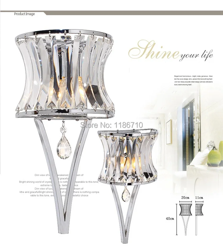 

The new 2014 crystal wall lamp bedside lamp corridor wall lamp crystal wall lamp free shipping