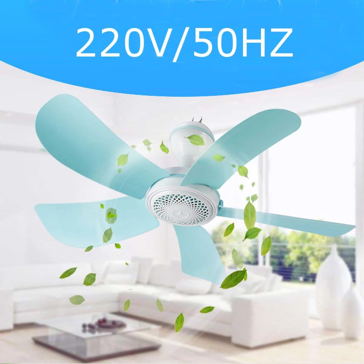 

9W 220V 5 Leaves Ceiling Fan Anti mosquito Mini Energy saving Electric Brushless Motor Battery Ceiling Plastic Fan With Switch
