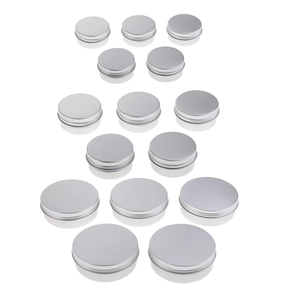 5pcs 30-120ml Balm Boxes Cosmetic Case Cream Make Up Pot Lip Jar Tin Aluminum Container Box Bin Bins