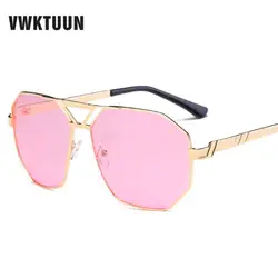 Vwktuun квадратный Солнцезащитные очки для женщин Для женщин море объектива точки Роскошные Твин Балки Защита от солнца Очки для Для мужчин