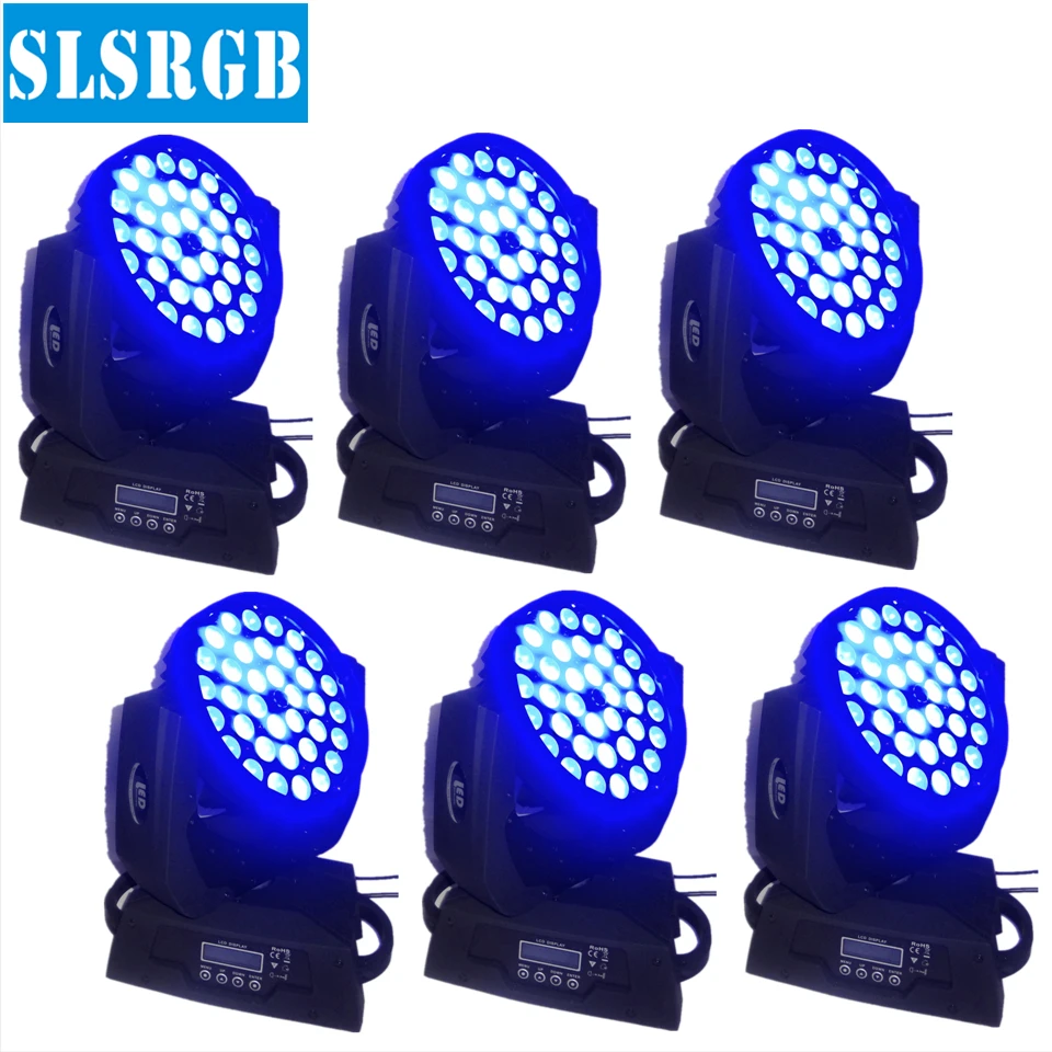 

6pcs/lot slslite 36Pcs*15w 5-in-1 LED Beam Moving Head Zoom three circle led stage light rgbaw rgbwy 5in1 led moving head light