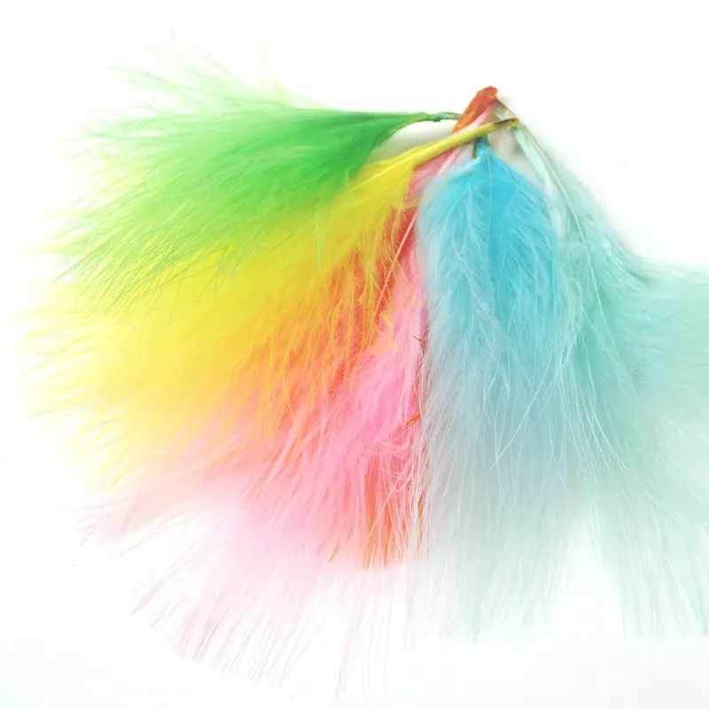 

Natural Feathers 50pcs 8-12cm Colorful Plume DIY Dyed Fluffy Turkey Feather Wedding Decorations Elegant Party Clothes Feathers