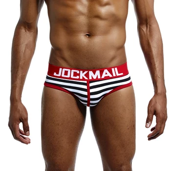 

AIIOU Underwear Men's Cotton Striped Briefs High Quality Casual Home Sleepwear Underpants Men Panties Comfortable Underwear