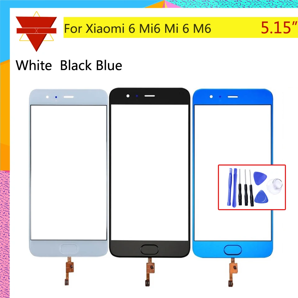 

Original TouchScreen For Xiaomi 6 Mi6 Mi 6 M6 Touch Screen Digitizer Touch Panel Sensor Front Glass