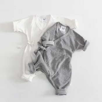 

0-24M Newborn Infant Baby Boy Girl Clothes Solid Color Back Wing Little Angel Romper Jumpsuit Playsuit Clothing