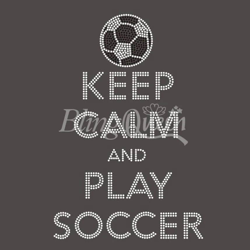 BlingQueen 25 шт./лот корейские горные хрустальные переводы Keep Calm and Play Soccer Design | Дом и