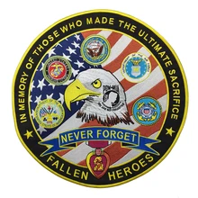 Оригинальные нашивки большого размера 30 см в памяти Павших Героев никогда не забудьте рисунок орла железные нашивки для одежды