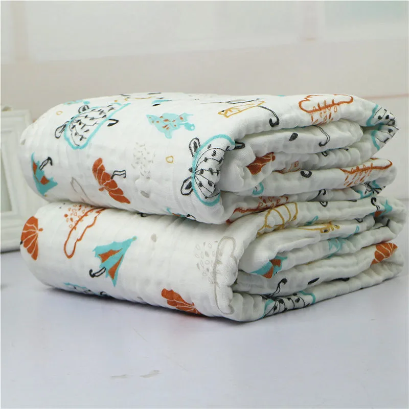 Algodão com Borda Peça Wasoyoli Bebê Swaddles 110*110cm 6 Camadas Cobertores 100% Seersucker Musselina Branca Banho Macio Segurar Envoltórios 1 5 borda branca banho macio segurar envoltórios