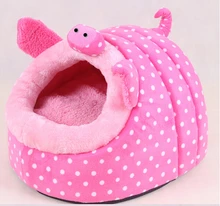 Cute dogs cats fashion house supplies doggy washable kennels products puppy warm soft beds pet dog nest accessories 1pcs S M L
